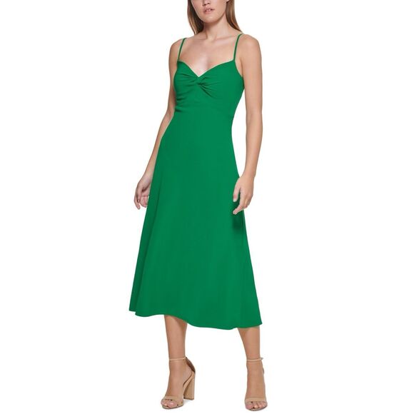 Guess Womens Knot-Front MIDI MIDI Dress Size 6 - Picture 1 of 3